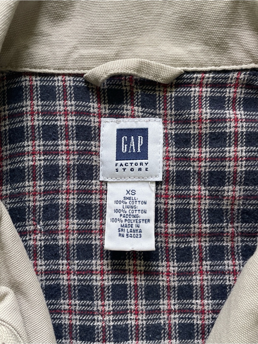 GAP Men's Light Beige Cotton-Blend Harrington Jacket - Picture 2 of 5